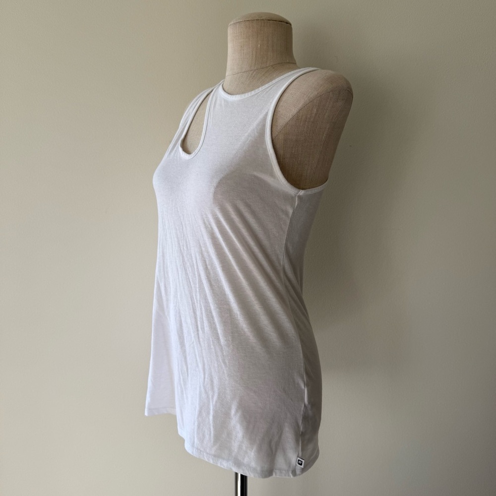 Fabletics Cleopatra Asymmetrical White Cutout Tank Top - Picture 8 of 14